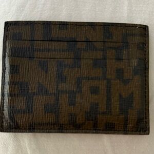 Longchamp Brown and Black Card Holder